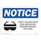 Signmission OSHA Sign, Glasses W/ Side Shields, 14in X 10in Alum, 14" W, 10" H, Landscape, OS-NS-A-1014-L-18197 OS-NS-A-1014-L-18197 - alternate 1